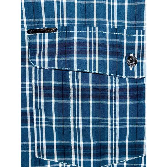 ECKO UNLTD Men's Button‎ Up Shirt Size XL Green Plaid Long Sleeve Cotton Pockets - Picture 7 of 10